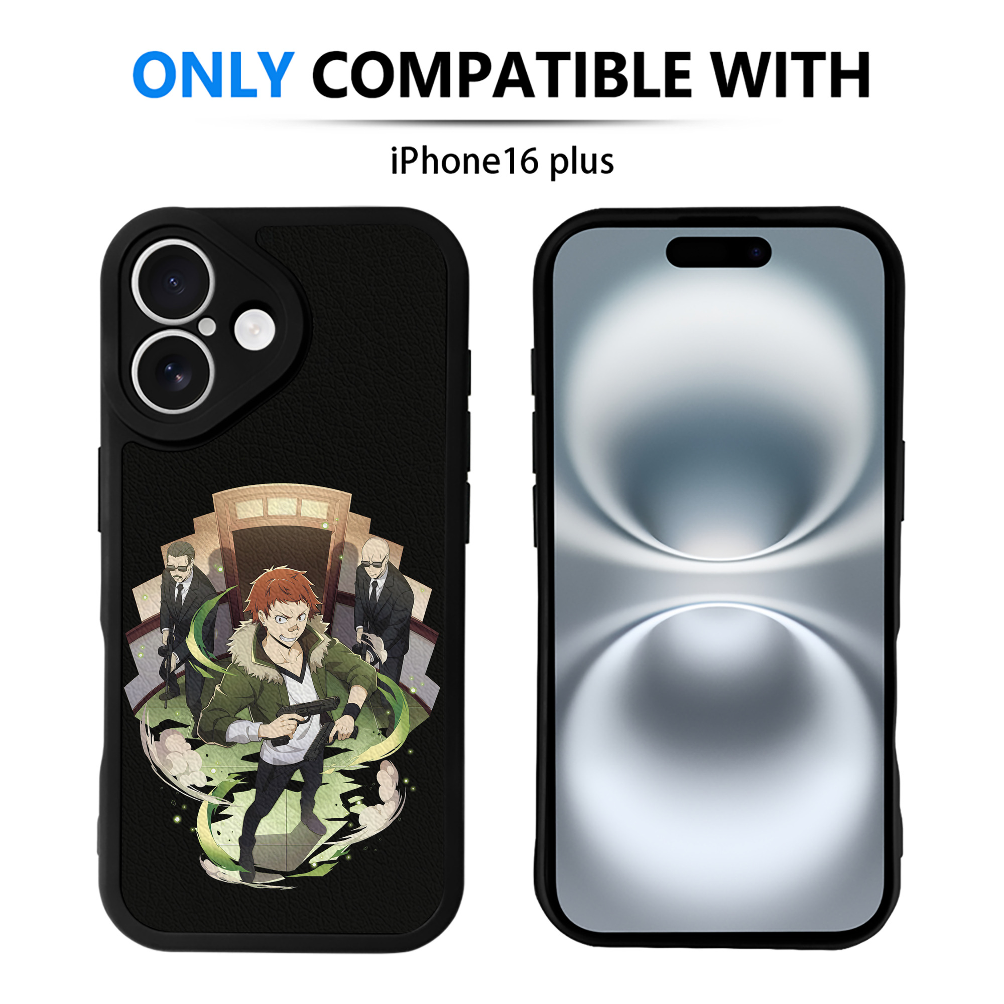 （画像用） 文豪ストレイドッグス Bungo Stray Dogs 【iPhone 16シリーズ対応】シリコンスマホケース（レザー調） 材質：シリコン